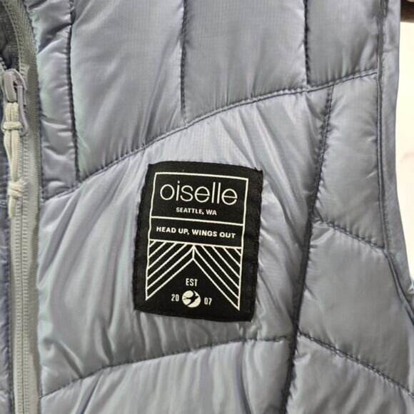 Oiselle Vest Womens Medium Blue Puffer Pertex Synthetic Primaloft So Fly - Picture 10 of 13